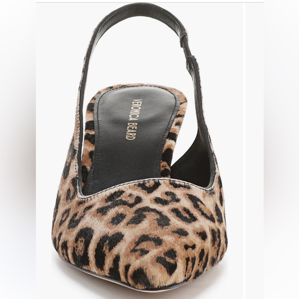 Veronica Beard Leopard Print Slingback Heels NWOT - Picture 7 of 9
